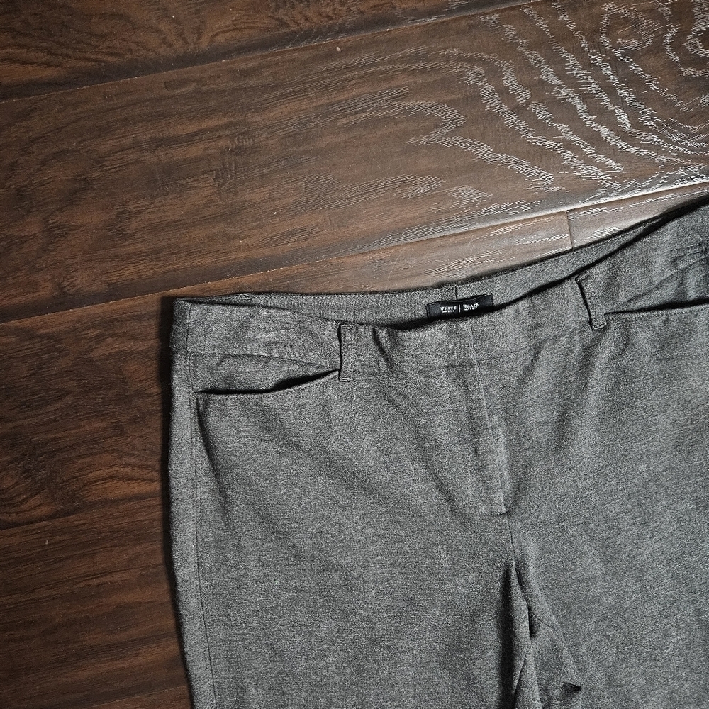 White House Black Market Gray Slim Ankle Pants Size 14 - Picture 2 of 10